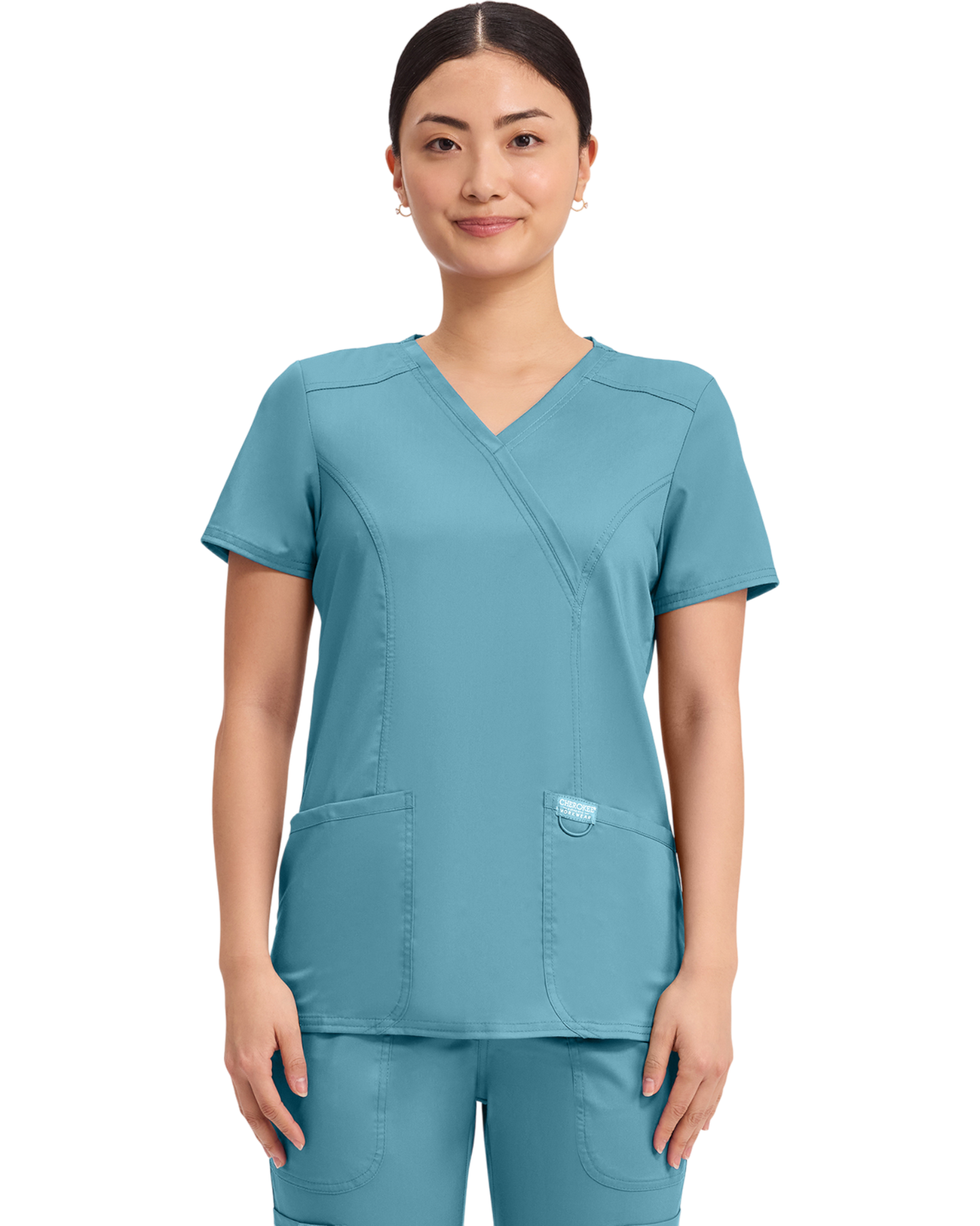 Mock wrap top #WW610X  (2XL&+) Cherokee Revolution