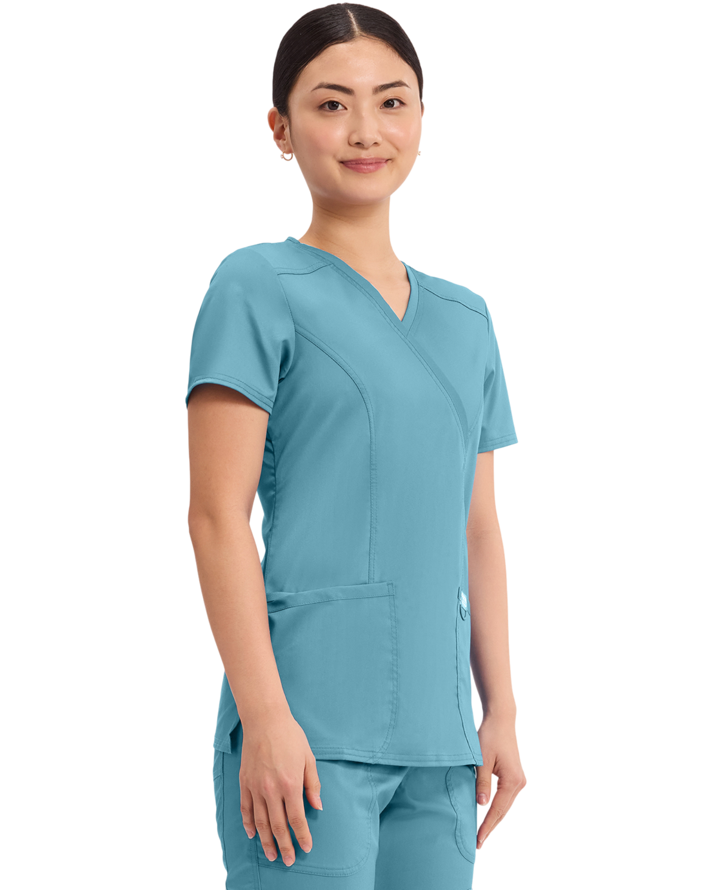 Mock wrap top #WW610X  (2XL&+) Cherokee Revolution