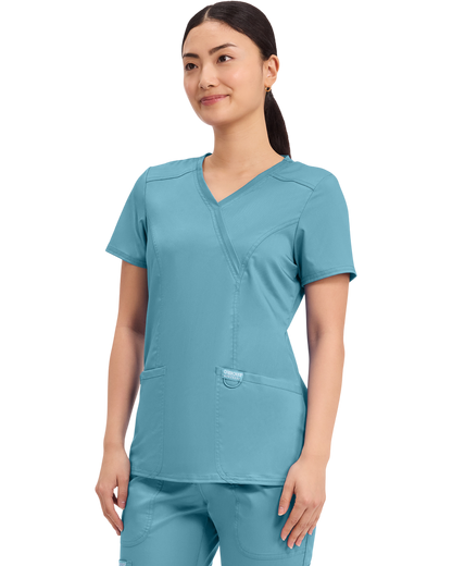 Mock wrap top #WW610X  (2XL&+) Cherokee Revolution