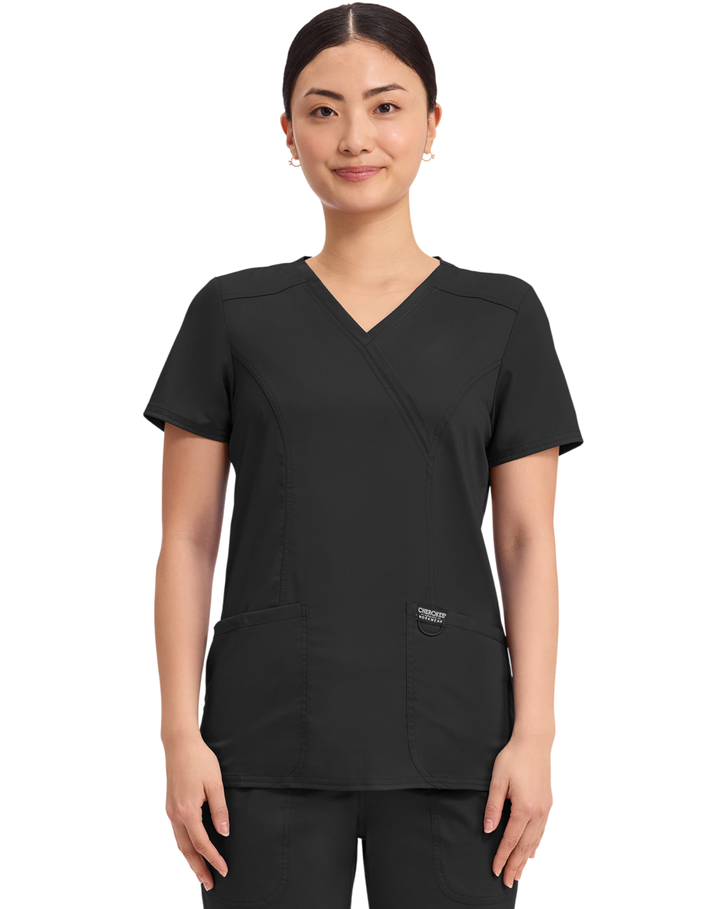 Mock wrap top #WW610X  (2XL&+) Cherokee Revolution