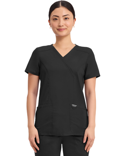 Mock wrap top #WW610X  (2XL&+) Cherokee Revolution