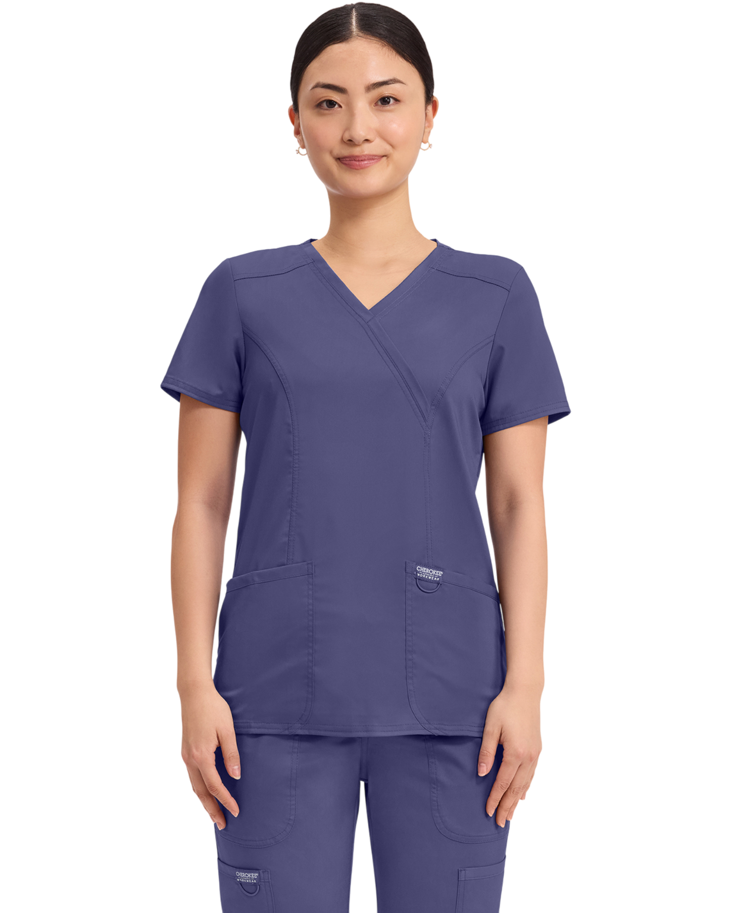 Mock wrap top #WW610X  (2XL&+) Cherokee Revolution