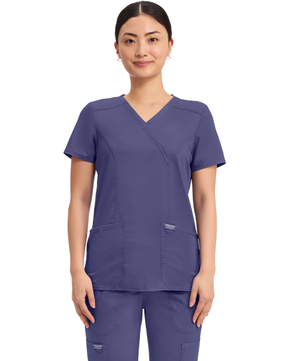 Mock wrap top #WW610X  (2XL&+) Cherokee Revolution