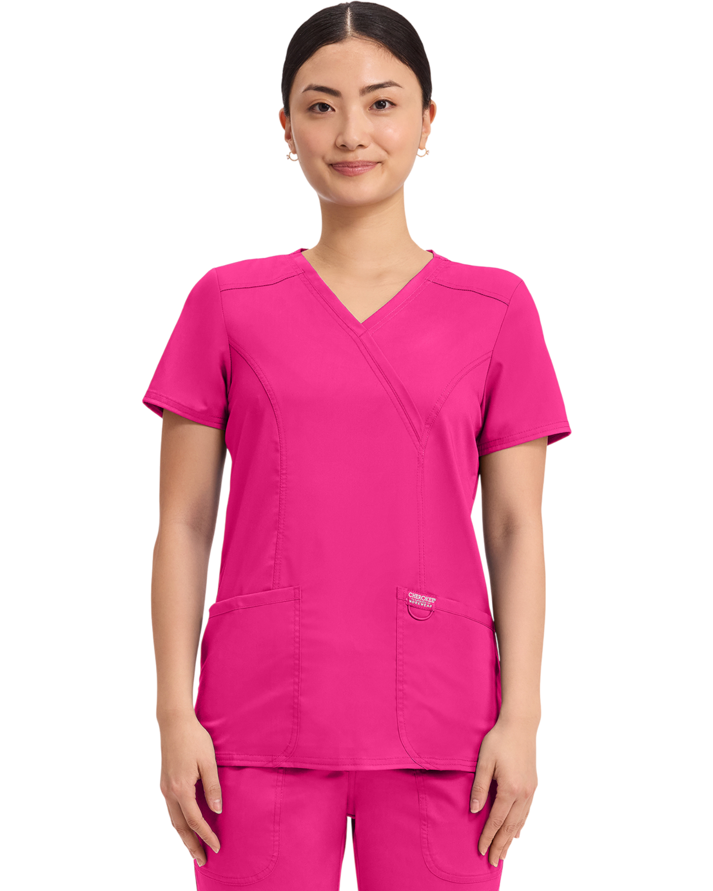 Mock wrap top #WW610X  (2XL&+) Cherokee Revolution