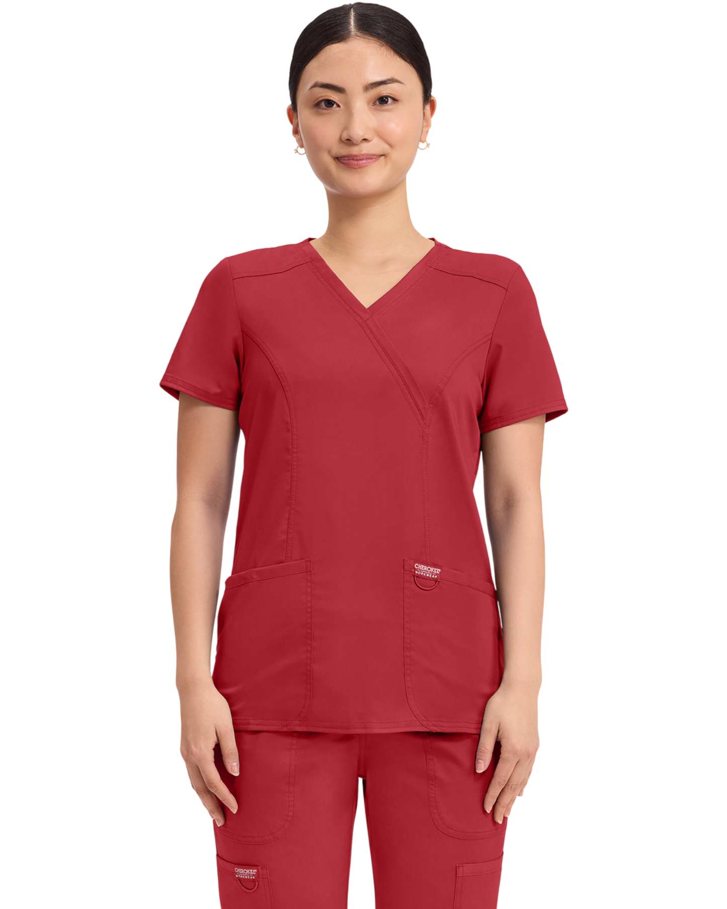 Mock wrap top #WW610X  (2XL&+) Cherokee Revolution