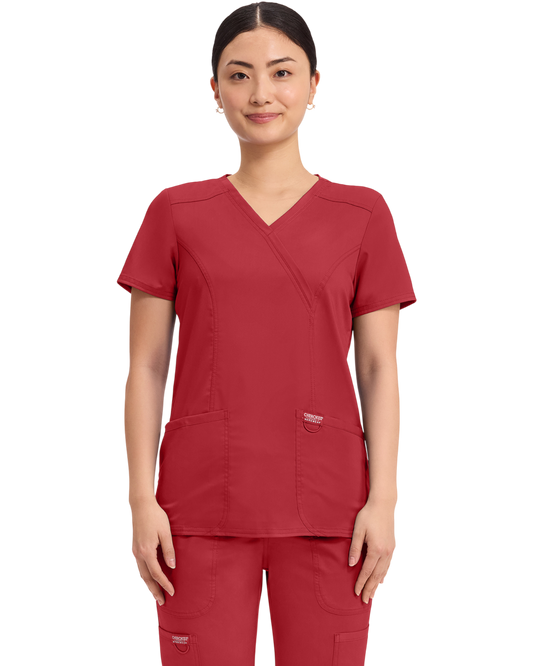 Mock wrap top #WW610X  (2XL&+) Cherokee Revolution