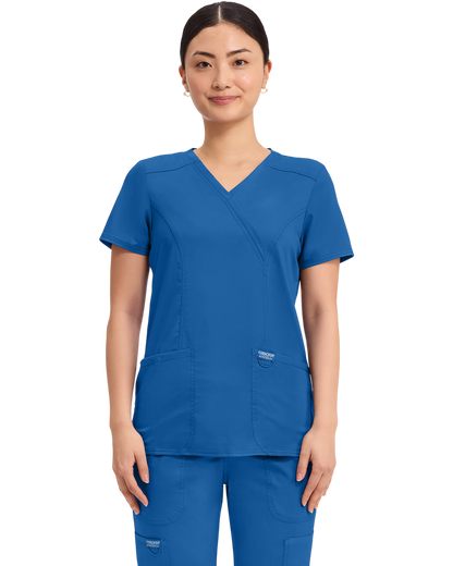 Mock wrap top #WW610X  (2XL&+) Cherokee Revolution