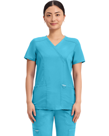 Mock wrap top #WW610X  (2XL&+) Cherokee Revolution