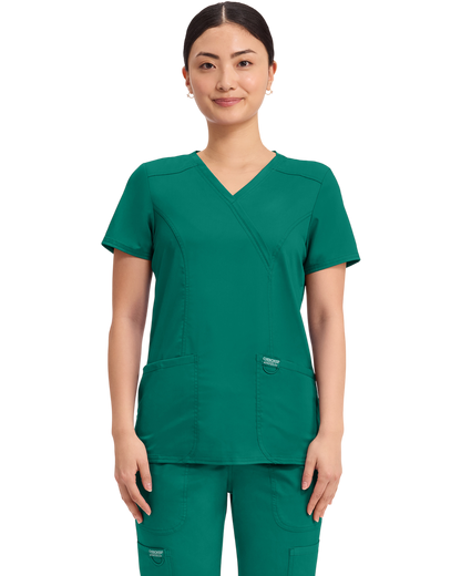 Mock wrap top #WW610X  (2XL&+) Cherokee Revolution