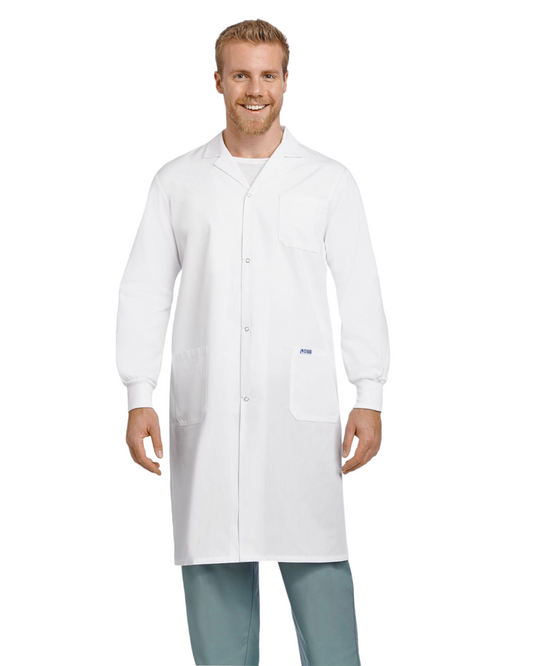 Full Length Unisex Snap Lab Coat with Knitted Cuffs MOBB #L507