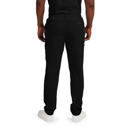 Vue arrière de pantalon cargo 7 poches à jambe droite pour homme CRFT White Cross #WB418 couleur noir