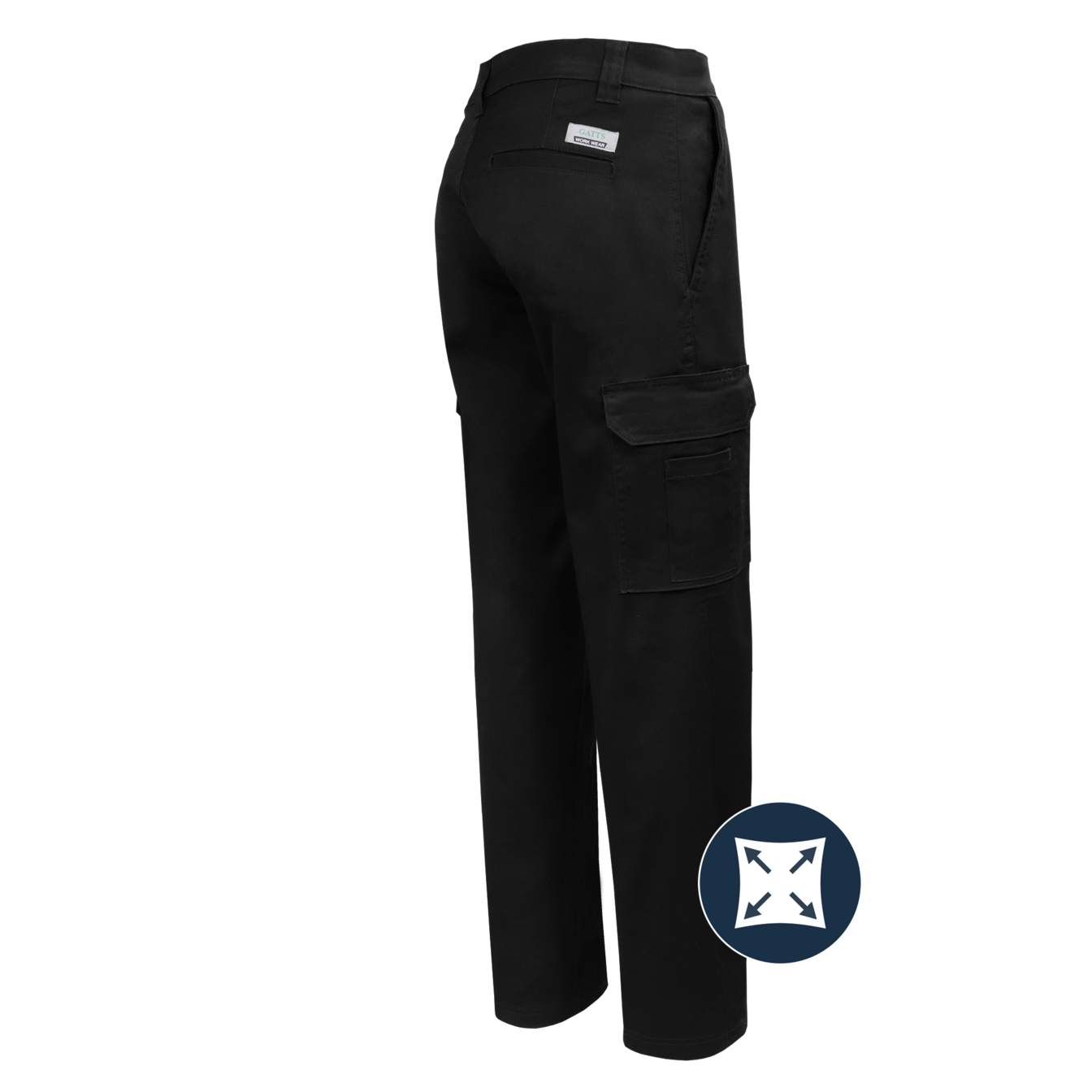 Essential comfort stretch cargo trousers  Brown  Politikosshopgr