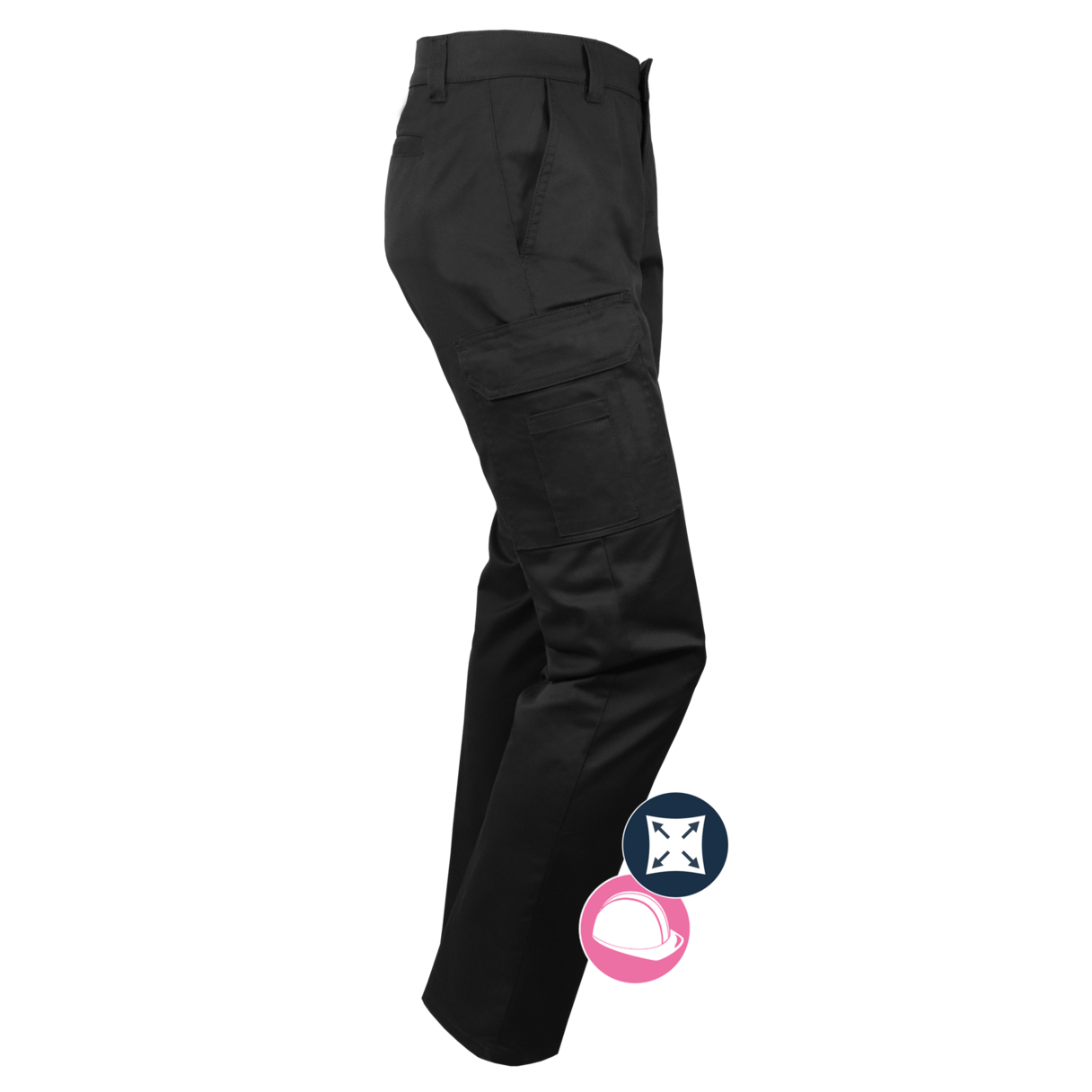Pantalon de travail cargo pour femme Gatts #013EX noir