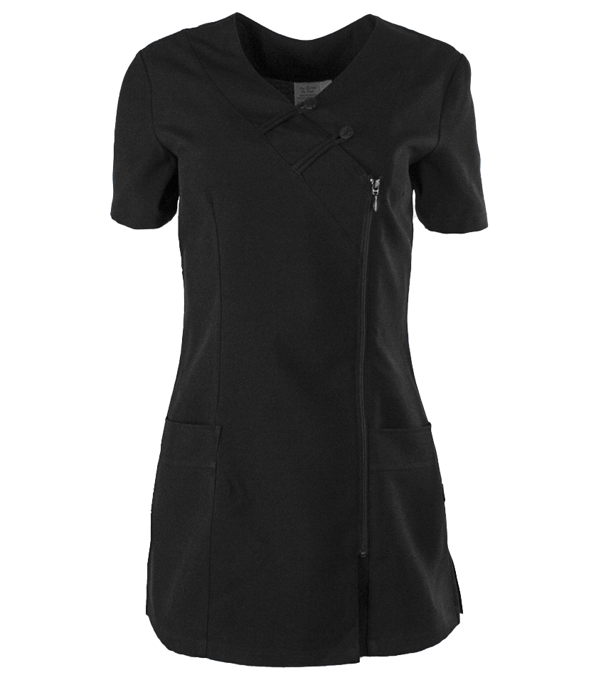 Haut d'uniforme manches courtes Les Secrets du Style #224SS noir