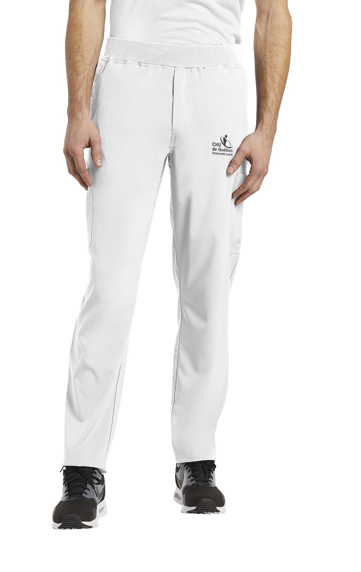 Pantalon de travail pour homme style Yoga White Cross FIT #229CHU blanc