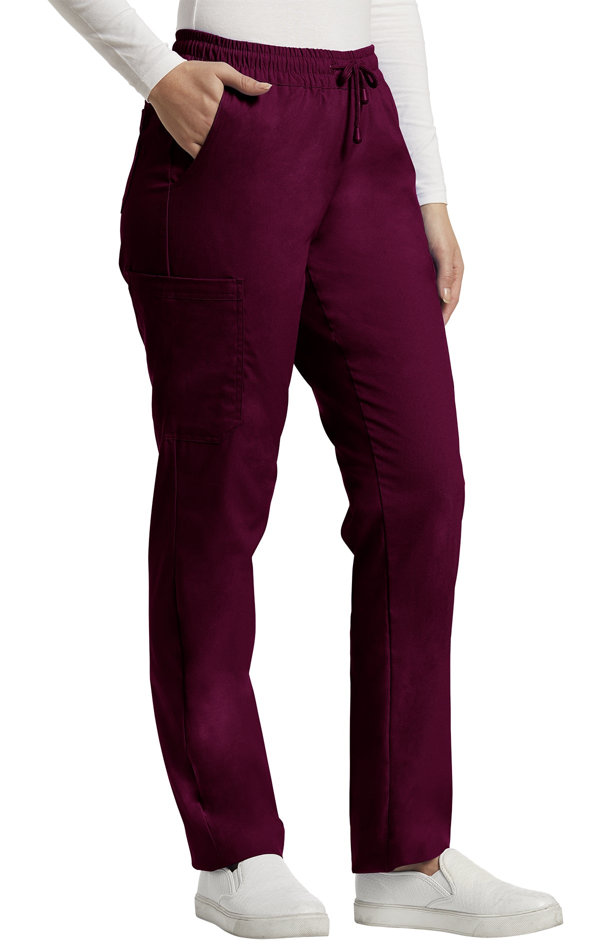 Pantalon médical 6 poches couleur bordeaux de White cross 304