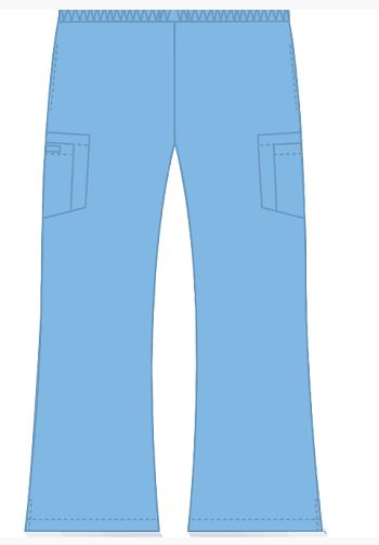 Pantalon de travail pour femme Boot Cut Flip Flap MOBB #312P bleu ciel