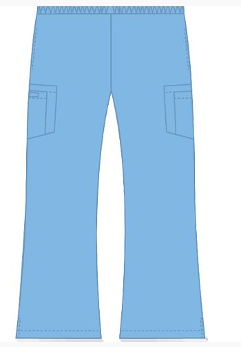 Pantalon de travail pour femme Boot Cut Flip Flap MOBB #312P bleu ciel