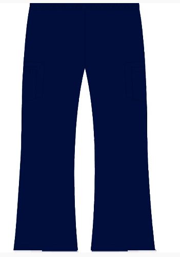 Pantalon de travail pour femme Boot Cut Flip Flap MOBB #312P bleu marine