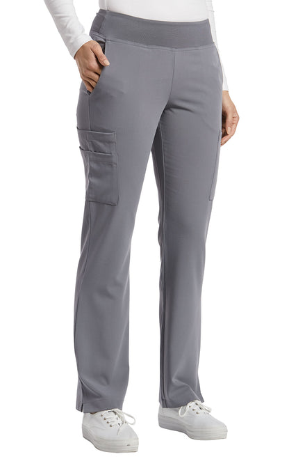 Pantalon de travail style yoga avec poche cargo Marvella White Cross #354 steel grey