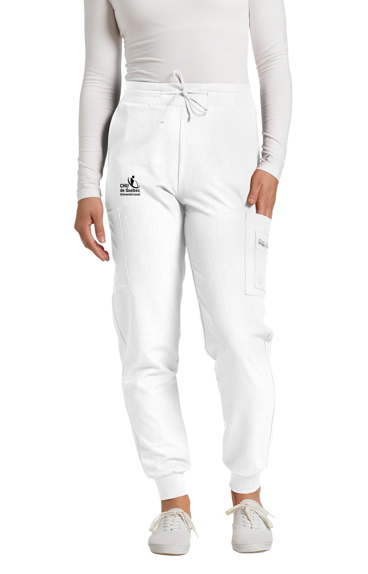 Pantalon de travail type Jogger avec poches cargo Uniformes Sélect #380CHU blanc