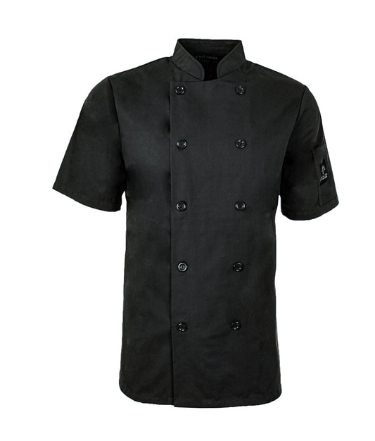Veste de chef unisexe à manches courtes Chefs Choice Premium Uniforms #5353SS charcoal