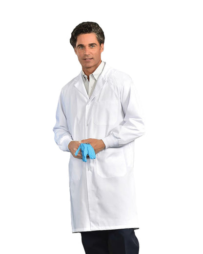 Sarrau de laboratoire fermeture à boutons-pression, 2 poches, avec poignets en tricot  Premium #6090KC