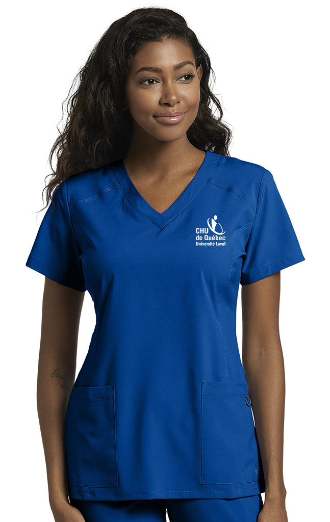Haut d'uniforme col en V pour infirmières Uniformes Sélect #785CHU bleu royal