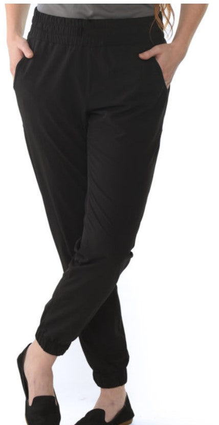 Pantalon de travail avec bande de taille élastique Carolyn Design #81963 noir