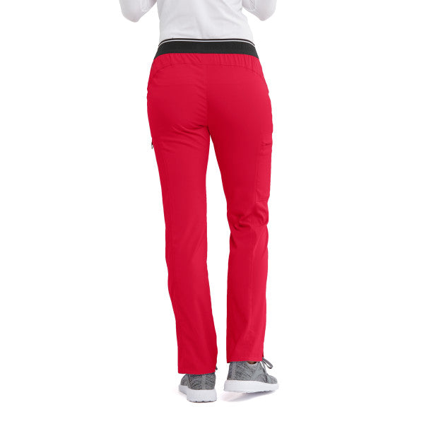 Pantalon Kim en élasthanne Grey's Anatomy #GRSP500328 derrière rouge scarlet