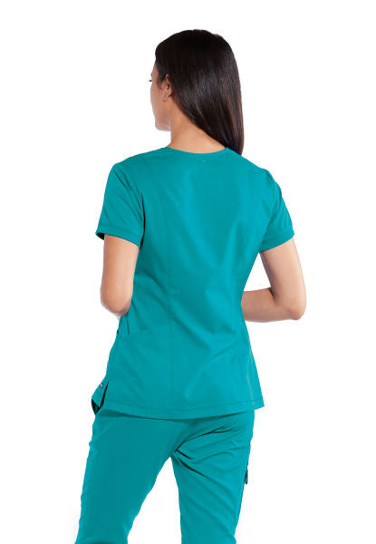Haut d'uniforme col en V pour femmes Grey's Anatomy - Top classique Kira #GRT04939 Teal derrière