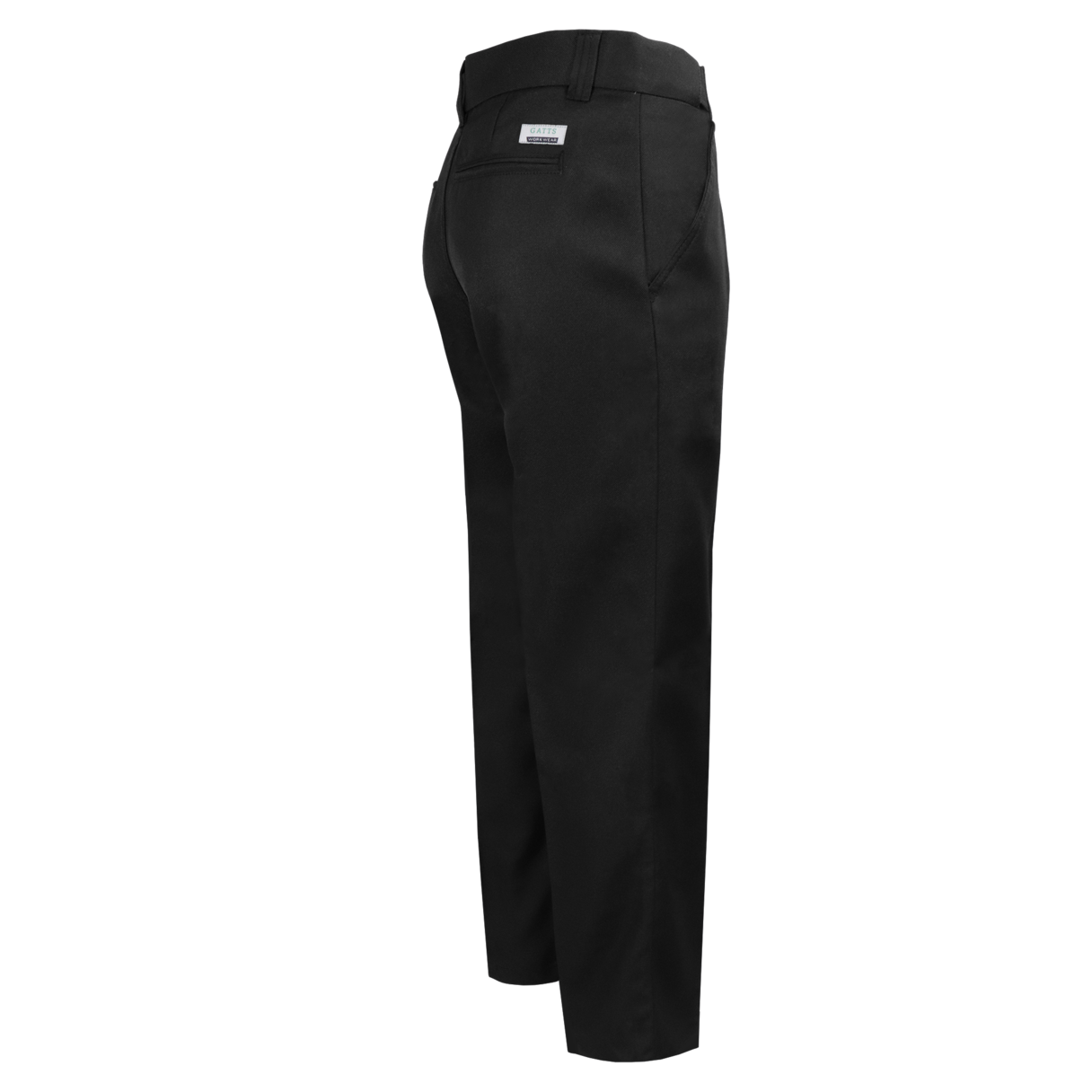 Pantalon d'uniforme à taille flexible Gatts #MG-777 noir côté
