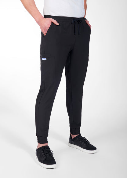 Pantalon unisexe léger de type jogger Adrian Mentality #P7011 noir