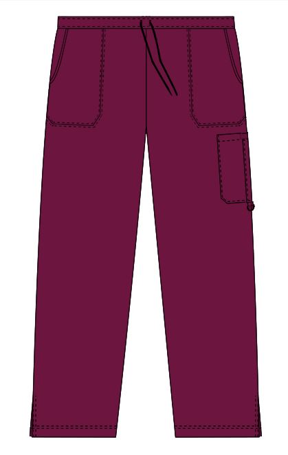Pantalon de travail médical Carmen Tall MOBB #P3011 bourgogne