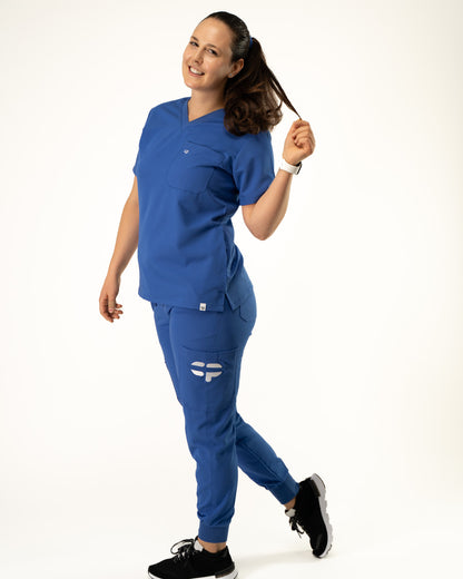 Pantalon d'uniforme Lisa style jogger CP Vêtements Bleu royal