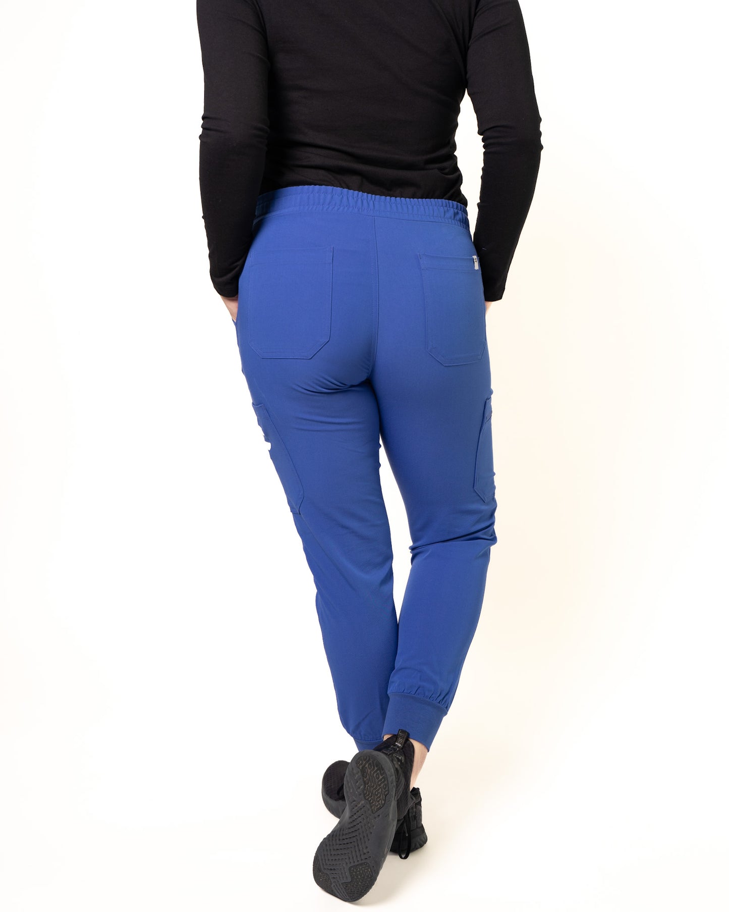 Pantalon d'uniforme Lisa style jogger CP Vêtements Bleu royal derrière