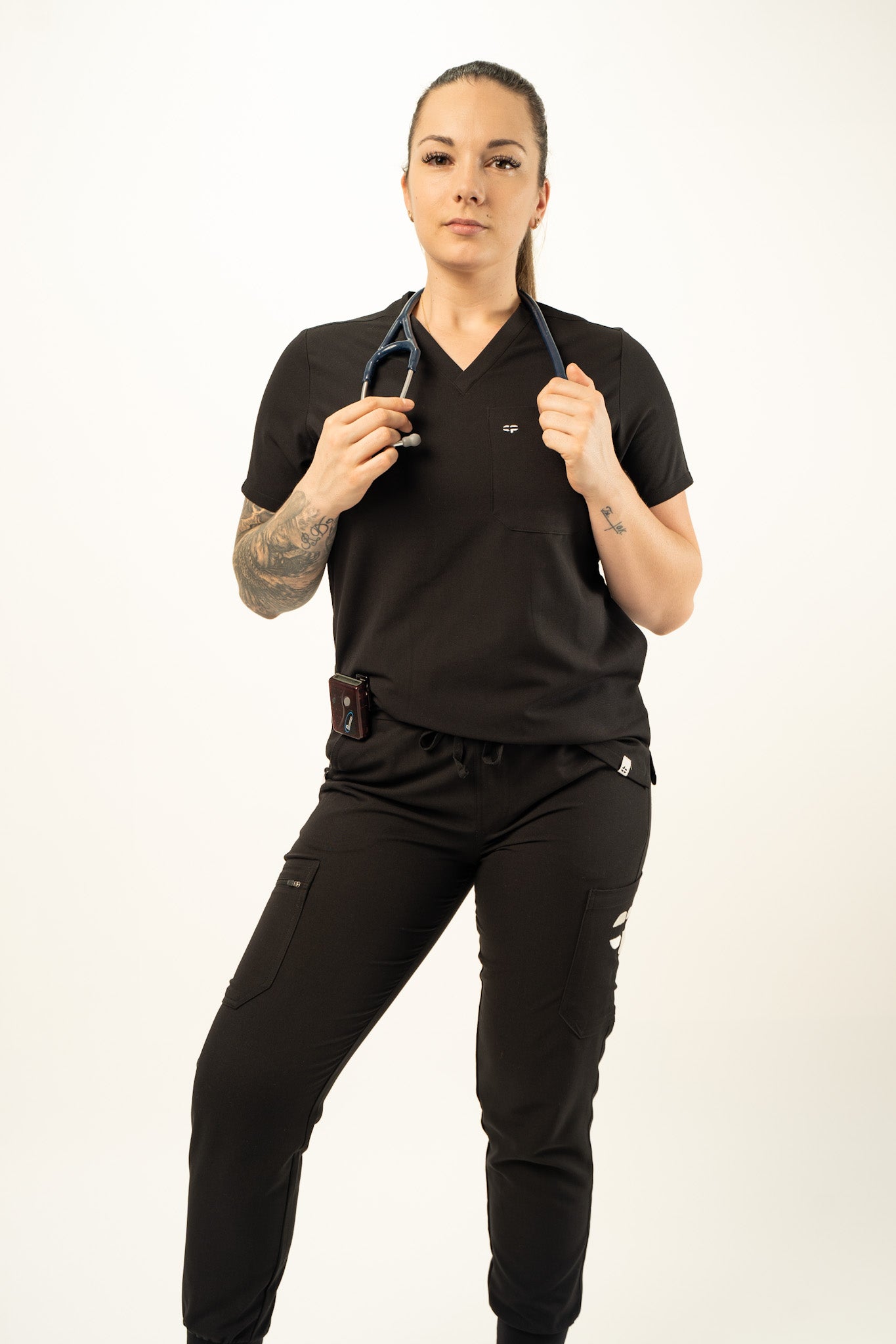 Pantalon d'uniforme Lisa style jogger CP Vêtements Noir