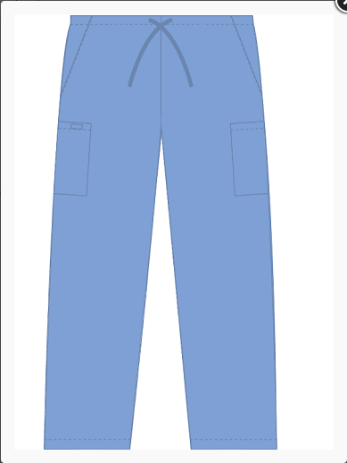 Pantalon de travail unisexe avec 5 poches MOBB #608P bleu ciel