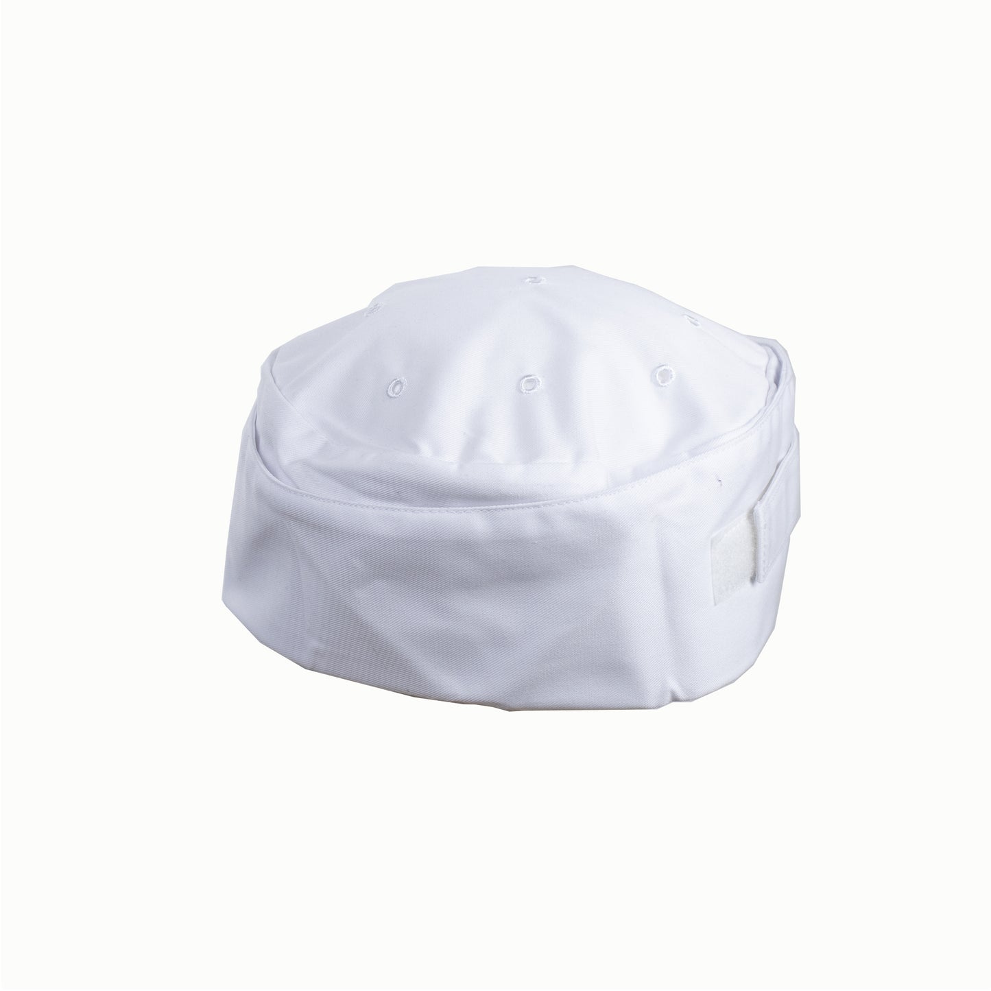 Chapeau type calot ajustable blanc pour cuisinier et pâtissier