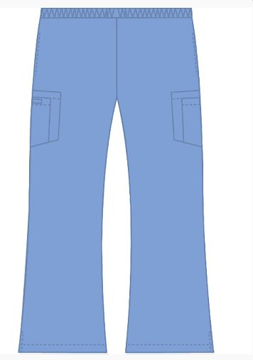 Pantalon de travail pour femme Boot Cut Flip Flap MOBB #312P bleu