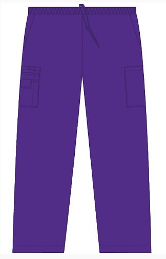 Pantalon cargo de travail unisexe MOBB #307P eggplant