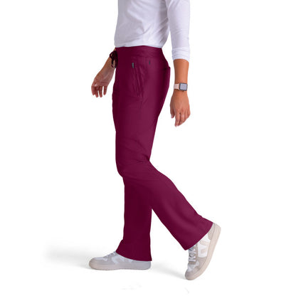 Pantalon de Scrub 6 poches Grey's Anatomy Impact Elevate Pant #7228 rouge vin coté 2
