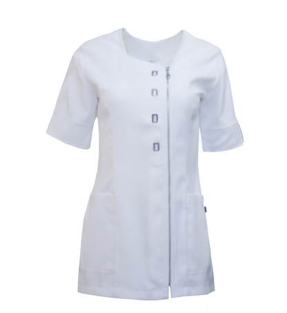 Haut d'uniforme à manches courtes Aljo #H52S blanc
