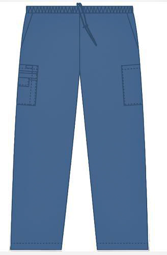 Pantalon cargo de travail unisexe MOBB #307P bleu postier