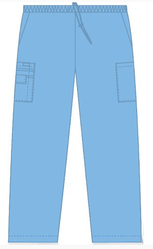 Pantalon cargo de travail unisexe MOBB #307P bleu ciel